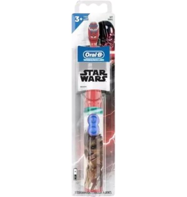 Oral-B Battery Electric Powered Kid'S Soft Toothbrush Featuring Star Wars Extra Soft Toothbrush